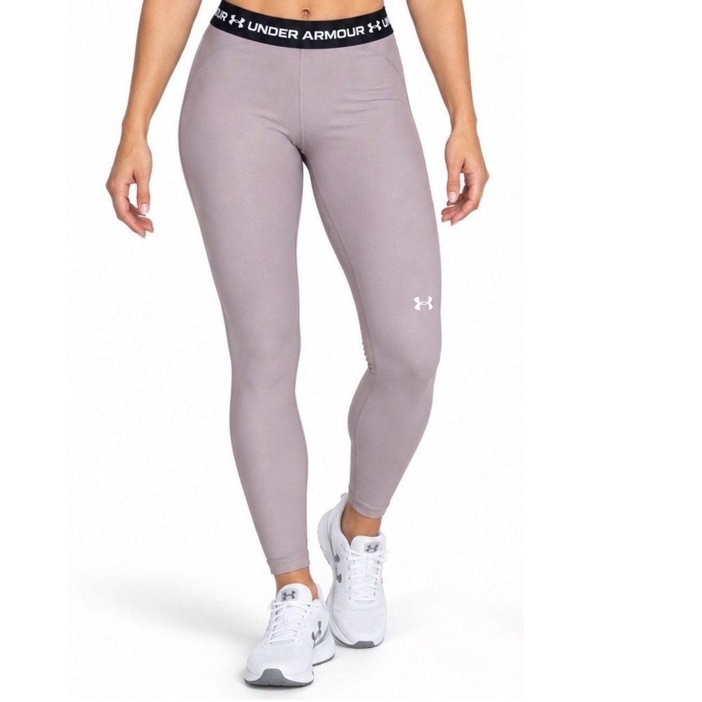 Under Armour HeatGear Compression Leggings Mauve Mid Rise L Activewear 110-44